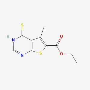 Ethyl 5-methyl-4-sulfanylthieno[2,3-d]pyrimidine-6-carboxylate