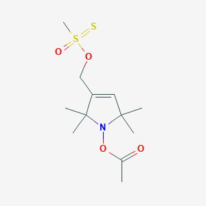 molecular formula C12H21NO4S2 B15351235 (1-Acetoxy-2,2,5,5-tetramethyl-D-3-pyrroline-3-methyl) methanethiosulfonate 