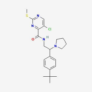 N-[2-(4-tert-butylphenyl)-2-(pyrrolidin-1-yl)ethyl]-5-chloro-2-(methylsulfanyl)pyrimidine-4-carboxamide