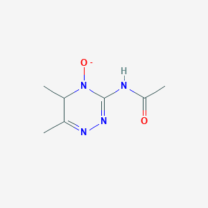 molecular formula C7H11N4O2- B15351276 Acetamide,n-(5,6-dimethyl-4-oxido-1,2,4-triazin-3-yl)- 