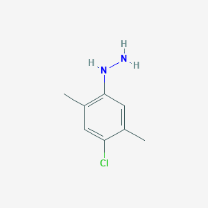 molecular formula C8H11ClN2 B15351290 (4-Chloro-2,5-dimethylphenyl)hydrazine CAS No. 412925-59-8