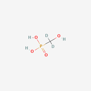 molecular formula CH5O4P B15351363 [Dideuterio(hydroxy)methyl]phosphonic acid 