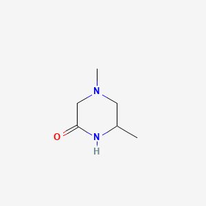 molecular formula C6H12N2O B15351370 Piperazinone, 4,6-dimethyl- 