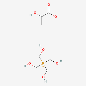 molecular formula C7H17O7P B15351389 Tetrakis(hydroxymethyl)phosphonium lactate CAS No. 39686-78-7