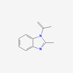 molecular formula C11H12N2 B15351467 2-Methyl-1-(prop-1-en-2-yl)-1H-benzo[d]imidazole 