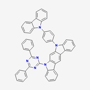 5-[4-(9H-carbazol-9-yl)phenyl]-7-(4,6-diphenyl-1,3,5-triazin-2-yl)-5,7-dihydro-Indolo[2,3-b]carbazole