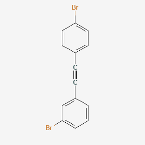 molecular formula C14H8Br2 B15351513 1-(3-Bromophenyl)-2-(4-bromophenyl)ethyne 