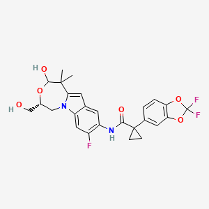 molecular formula C26H25F3N2O6 B15351516 Tezacaftor metabolite M1 