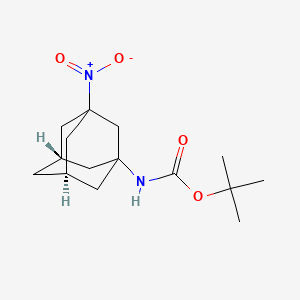 molecular formula C15H24N2O4 B15351527 tert-Butyl ((1r,3s,5R,7S)-3-Nitroadamantan-1-yl)carbamate 