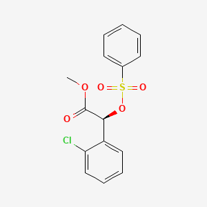 molecular formula C15H13ClO5S B15351542 (S)-Methyl 2-(Benzenesulfonyloxy)-2-(2-chlorophenyl)acetate 