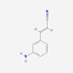 molecular formula C9H8N2 B15351544 (2E)-3-(3-aminophenyl)prop-2-enenitrile 