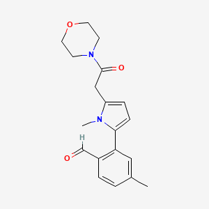 4-Methyl-2-(1-methyl-5-(2-morpholino-2-oxoethyl)-1H-pyrrol-2-yl)benzaldehyde