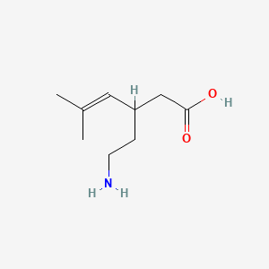 molecular formula C9H17NO2 B15351649 3-(Aminoethyl)-5-methyl-4-hexenoic Acid 