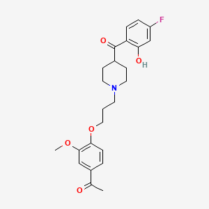 1-[4-[3-[4-(4-Fluoro-2-hydroxybenzoyl)-1-piperidinyl]propoxy]-3-methoxyphenyl]-ethanone