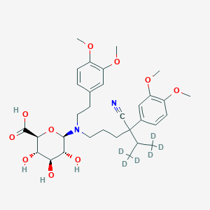 molecular formula C32H44N2O10 B15351668 Nor Verapamil-d6 N-beta-D-Glucuronide 