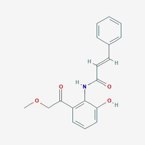 molecular formula C18H17NO4 B15351763 (E)-Methyl 3-hydroxy-2-(3-(4-hydroxyphenyl)acrylamido)benzoate 