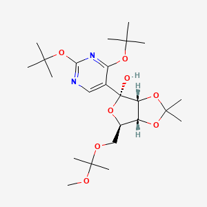 molecular formula C24H40N2O8 B15351790 1-C-[2,4-Bis(1,1-dimethylethoxy)-5-pyrimidinyl]-5-O-(1-methoxy-1-methylethyl)-2,3-O-(1-methylethylidene)-a-D-ribofuranose 