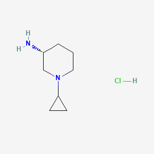 molecular formula C8H17ClN2 B15351798 (R)-1-Cyclopropylpiperidin-3-amine hydrochloride 