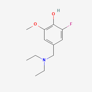 molecular formula C12H18FNO2 B15351800 4-((Diethylamino)methyl)-2-fluoro-6-methoxyphenol 