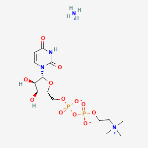 molecular formula C14H28N4O12P2 B15351833 Uridine 5'-(Trihydrogen Diphosphate) P'-[2-(Trimethylammonio)ethyl] Ester Ammonium Salt 