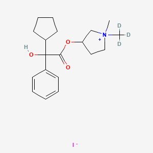 3-[(Cyclopentylhydroxyphenylacetyl)oxy]-1-methyl-1-(methyl-d3)-pyrrolidinium Iodide