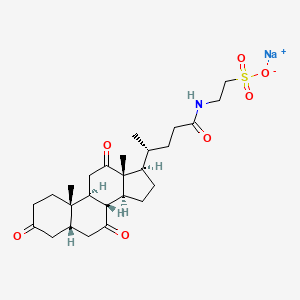 molecular formula C26H38NNaO7S B15351946 sodium;2-[[(4R)-4-[(5S,8R,9S,10S,13R,14S,17R)-10,13-dimethyl-3,7,12-trioxo-1,2,4,5,6,8,9,11,14,15,16,17-dodecahydrocyclopenta[a]phenanthren-17-yl]pentanoyl]amino]ethanesulfonate 