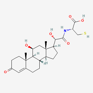 molecular formula C24H35NO6S B15351958 N-(20-Dihydro-corticosterone-21-yl)-cysteine 