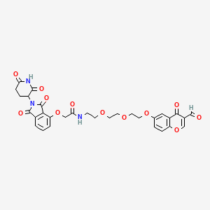 2-((2-(2,6-Dioxopiperidin-3-yl)-1,3-dioxoisoindolin-4-yl)oxy)-N-(2-(2-(2-((3-formyl-4-oxo-4H-chromen-6-yl)oxy)ethoxy)ethoxy)ethyl)acetamide