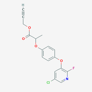 molecular formula C17H13ClFNO4 B15351982 Prop-2-yn-1-yl 2-(4-((5-chloro-2-fluoropyridin-3-yl)oxy)phenoxy)propanoate 