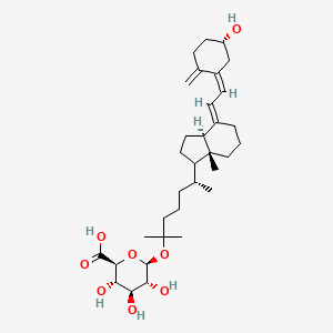 (2S,3S,4S,5R,6S)-6-[(6R)-6-[(3aS,4E,7aR)-4-[(2Z)-2-[(5S)-5-hydroxy-2-methylidenecyclohexylidene]ethylidene]-7a-methyl-2,3,3a,5,6,7-hexahydro-1H-inden-1-yl]-2-methylheptan-2-yl]oxy-3,4,5-trihydroxyoxane-2-carboxylic acid