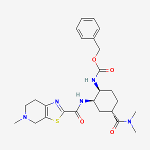 Benzyl ((1S,2R,4S)-4-(dimethylcarbamoyl)-2-(5-methyl-4,5,6,7-tetrahydrothiazolo[5,4-c]pyridine-2-carboxamido)cyclohexyl)carbamate