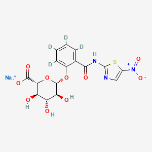 Tizoxanide-d4 Glucuronide Sodium Salt