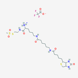 [1-(2-Methylsulfonylsulfanylethylamino)-1-oxo-6-[6-[5-(2-oxo-1,3,3a,4,6,6a-hexahydrothieno[3,4-d]imidazol-4-yl)pentanoylamino]hexanoylamino]hexan-2-yl]azanium;2,2,2-trifluoroacetate