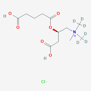 molecular formula C12H22ClNO6 B15352234 L-Glutaryl Carnitine-d6 Chloride 