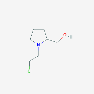 molecular formula C7H14ClNO B15352256 [1-(2-Chloroethyl)pyrrolidin-2-yl]methanol 