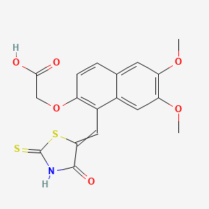 [[6,7-Dimethoxy-1-[(4-oxo-2-thioxo-5-thiazolidinylidene)methyl]-2-naphthalenyl]oxy]-acetic Acid