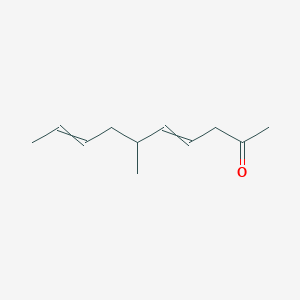 molecular formula C11H18O B15352286 6-Methyldeca-4,8-dien-2-one CAS No. 88691-57-0