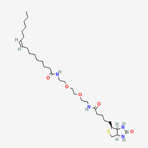 molecular formula C32H58N4O5S B15352307 Palmitoleic-amide-PEG8-Biotin 