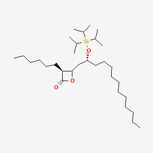 molecular formula C31H62O3Si B15352356 (3S)-3-hexyl-4-[(2R)-2-tri(propan-2-yl)silyloxytridecyl]oxetan-2-one 