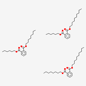 molecular formula C72H114O12 B15352381 2-O-decyl 1-O-hexyl benzene-1,2-dicarboxylate;2-O-decyl 1-O-octyl benzene-1,2-dicarboxylate;1-O-hexyl 2-O-octyl benzene-1,2-dicarboxylate 