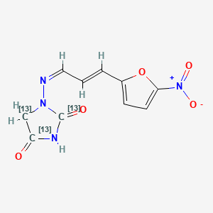 molecular formula C10H8N4O5 B15352384 Furagin-13C3 