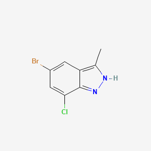 molecular formula C8H6BrClN2 B15352410 5-bromo-7-chloro-3-methyl-1H-indazole CAS No. 1197943-71-7