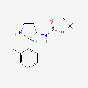 molecular formula C16H24N2O2 B15352417 tert-Butyl ((2R,3R)-2-(o-tolyl)pyrrolidin-3-yl)carbamate 