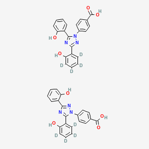 molecular formula C42H30N6O8 B15352468 Deferasirox-d4 (major)(Mixture of 6-hydroxyphenyl-d4 isomers) 