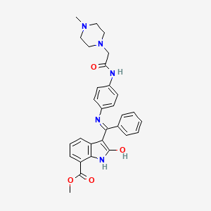 molecular formula C30H31N5O4 B15352501 Desmethyl 7-Methoxycarbonyl Nintedanib (Nintedanib Impurity C) 