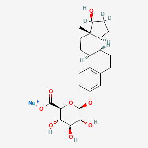 sodium;(2S,3S,4S,5R,6S)-3,4,5-trihydroxy-6-[[(8R,9S,13S,14S,17S)-16,16,17-trideuterio-17-hydroxy-13-methyl-6,7,8,9,11,12,14,15-octahydrocyclopenta[a]phenanthren-3-yl]oxy]oxane-2-carboxylate