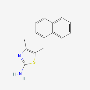 molecular formula C15H14N2S B15352526 4-Methyl-5-(naphthalen-1-ylmethyl)-1,3-thiazol-2-amine 