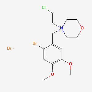 molecular formula C15H22Br2ClNO3 B15352539 N-[(2-Bromo-4,5-dimethoxyphenyl)methyl]-N-(2-chloroethyl)morpholine Bromide 