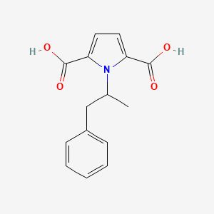 molecular formula C15H15NO4 B15352564 1-(1-Phenylpropan-2-yl)-1H-pyrrole-2,5-dicarboxylic Acid 