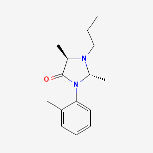 molecular formula C15H22N2O B15352576 (2S,5R)-2,5-Dimethyl-1-propyl-4-(o-tolyl)pyrrolidin-3-one 